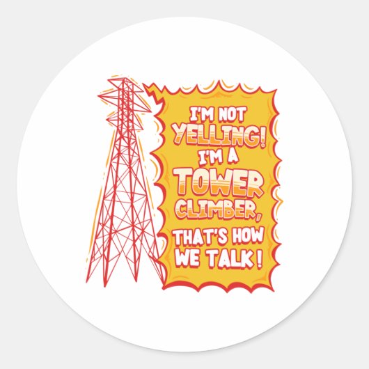 Tower Climber Industrial Climber Sticker  (Devant)