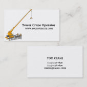 Tower Crane Operator - Construction Visitekaartje (Voorkant / Achterkant)