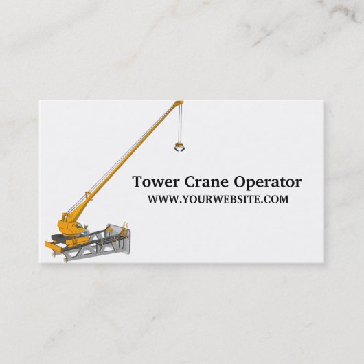 Tower Crane Operator - Construction Visitekaartje (Voorkant)