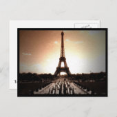 Tower Eiffel 4 Briefkaart (Voorkant / Achterkant)