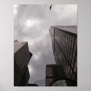 Tower in de stad. poster