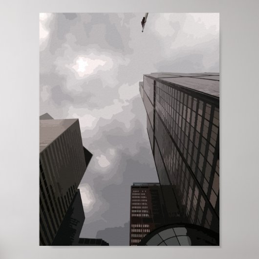 Tower in de stad. poster (Voorkant)