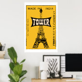 TOWER (Indische matchbox cover) Poster (Thuiskantoor)