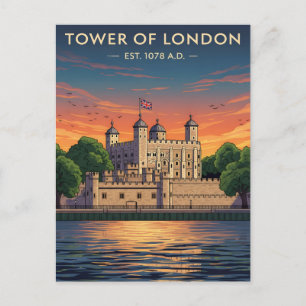 Tower of London bij zonsondergang Briefkaart