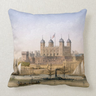 Tower of London, c.1862 (kleurenlitho) Kussen