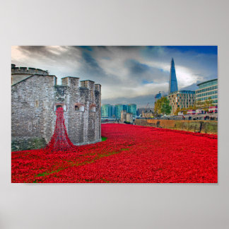Tower of London Red Poppies England Verenigd Konin Poster