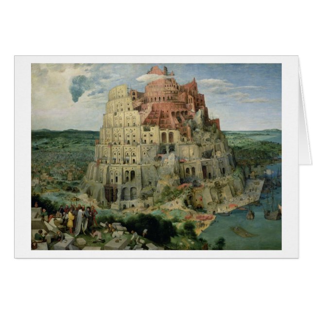 Tower van Babel, 1563 (olie op het paneel) (Voorkant Horizontaal)