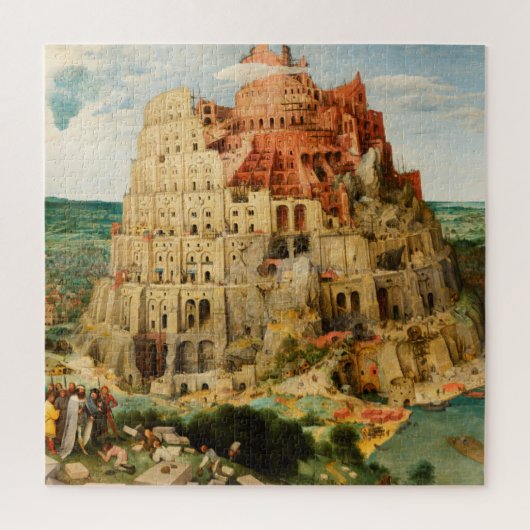 Tower van Babel door Peter Bruegel de Ouder Legpuzzel (Verticaal)