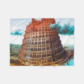 Tower van Babel, Pieter Bruegel de Ouder Fleece Deken (Voorkant (Horizontaal))
