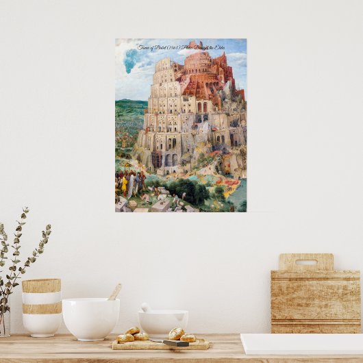Tower van Babel Poster (Keuken)