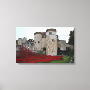 Tower van Londen met keramische papaver - Canvas Afdruk