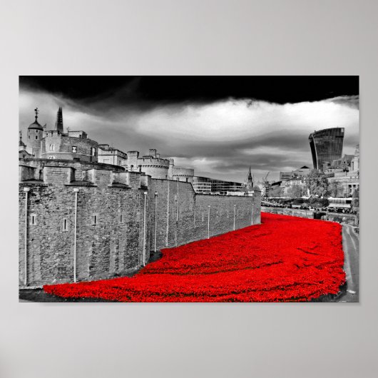 Tower van London Poppies Red Poppy Poster (Voorkant)