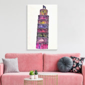 Tower van Pisa Canvas Afdruk (Insitu (Woonkamer))