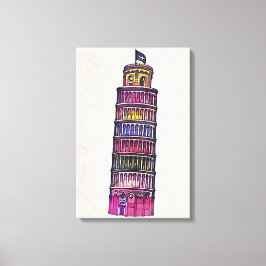 Tower van Pisa Canvas Afdruk