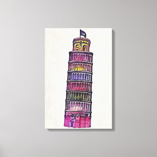 Tower van Pisa Canvas Afdruk (Voorkant)