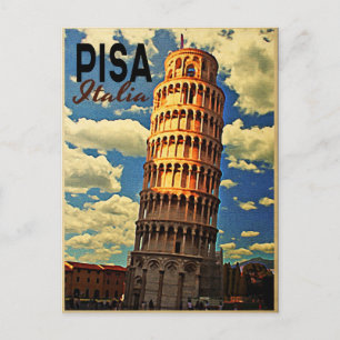 Tower van Pisa ltaly Briefkaart