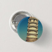 Tower van Pisa Ronde Button 3,2 Cm (Voorkant /achterkant)