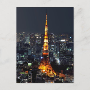 Tower van Tokio bij nacht : Briefkaart