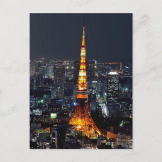 Tower van Tokio bij nacht : Briefkaart