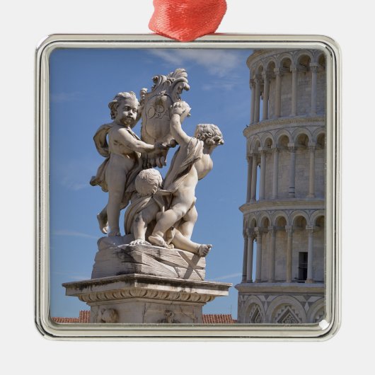 Tower voor beeld en leaning van Pisa Metalen Ornament (Voorkant)