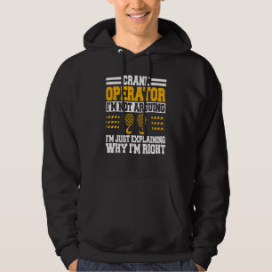 Tower voor de bouw van kraanbedieningspaneel hoodie