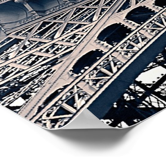 Tower voor het verlagen van Eiffel Poster (Hoek)