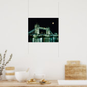 Towerbrug bij Night, Londen, Engeland Poster (Keuken)