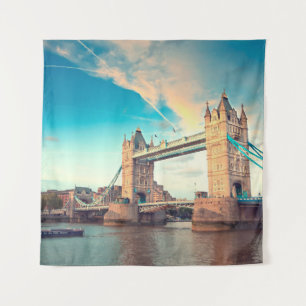 Towerbrug bij zonsondergang, Londen, londen, brid Wandkleed