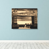 Towerbrug Canvas afdrukken (Insitu (Houten vloer))