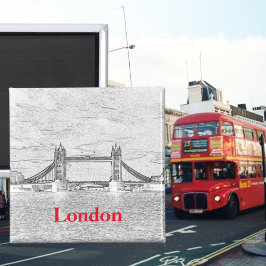 Towerbrug LONDON Embossed Magnet Magneet