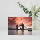 Towerbrug Red Sky Briefkaart (Staand voorkant)