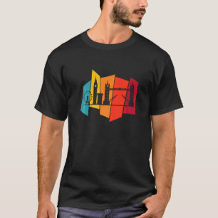 Towerbrug van Londen Skyline Retro England T-shirt