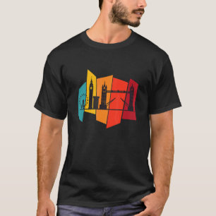 Towerbrug van Londen Skyline Retro England T-shirt