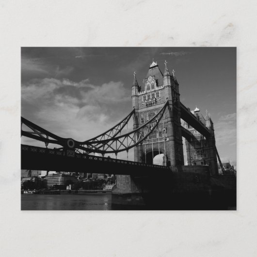 towerbrug zwart-wit Afbeelding Briefkaart (Voorkant)