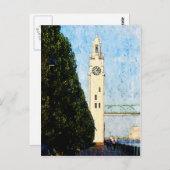 Towerklok in Montreal Briefkaart (Voorkant / Achterkant)