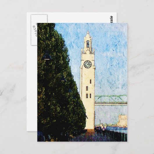 Towerklok in Montreal Briefkaart (Voorkant / Achterkant)