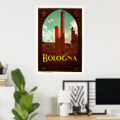Towers van de Vintage Bologna Poster (Thuiskantoor)