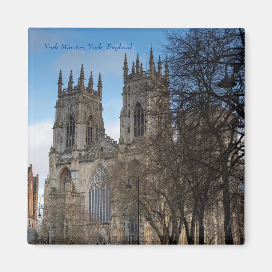 Towers van York Minster, Engeland, Fridge Magnet Magneet (Voorkant)