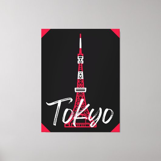 Towerschets van Tokio Minato, Tokio, Japan Canvas Afdruk (Voorkant)
