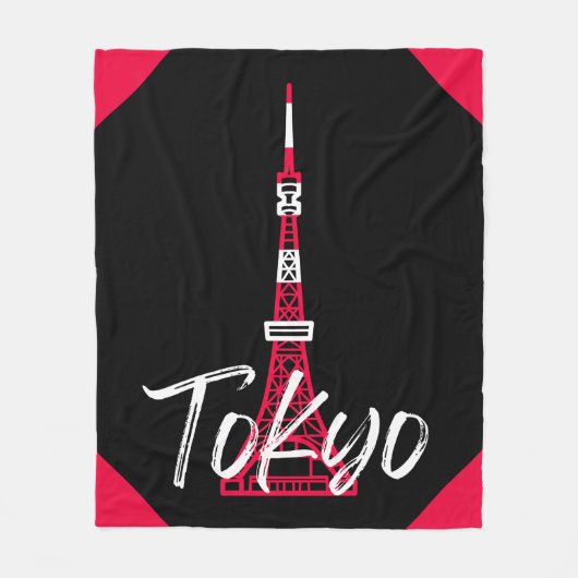 Towerschets van Tokio Minato, Tokio, Japan Fleece Deken (Voorkant)