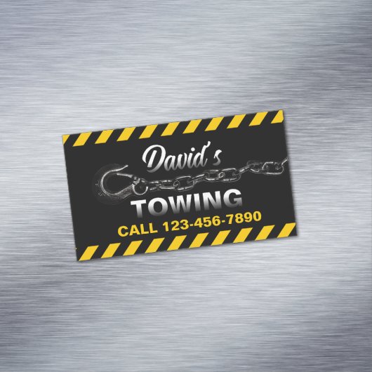 Towing Truck Car Hauling Service Magnetisch Visitekaartje (Voorbeeld)