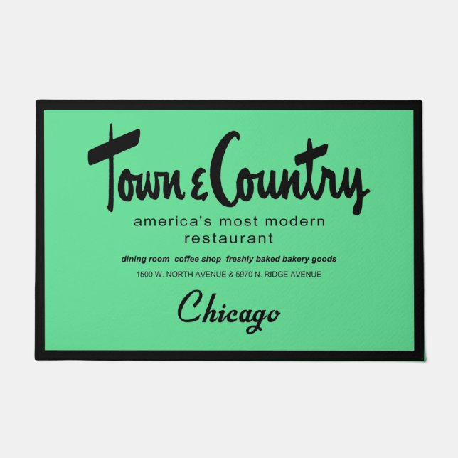 Town & Country Restaurants, Chicago, IL Deurmat (Voorkant)
