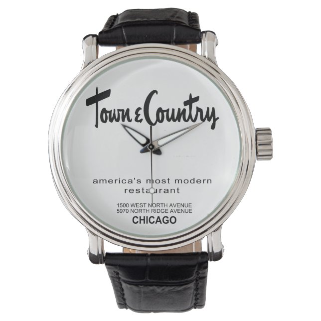 Town & Country Restaurants, Chicago, IL Horloge (Voorkant)