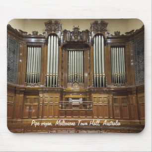 Town Hall, Melbourne Australia pipe organ mousepad Muismat