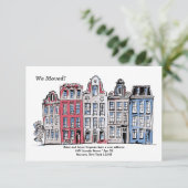 Town Homes Moving Announcement Aankondiging (Staand voorkant)