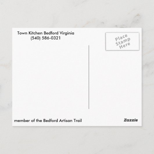 Town Kitchen Briefkaart (Achterkant)