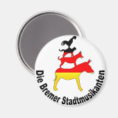 Town Musicians of Bremen Magneet (Voorkant / Achterkant)