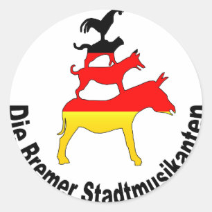 Town Musicians of Bremen Ronde Sticker