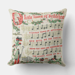 Town of bethlehem song Vintage Kerstmis Kussen