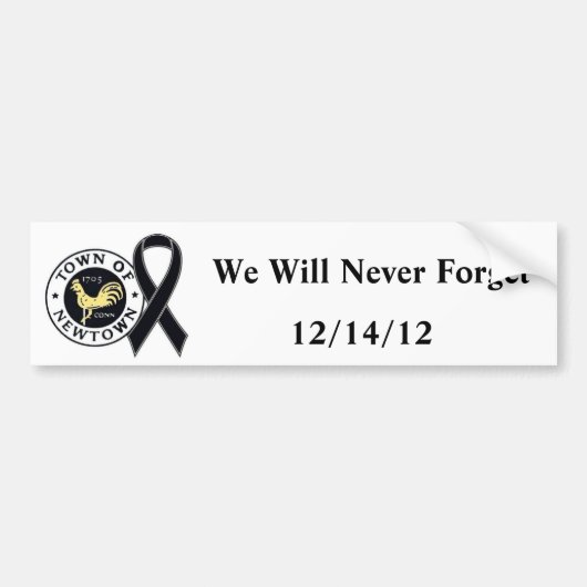 Town of Newtown Tribute Bumpersticker (Voorkant)